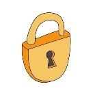 Золотой ключ мобильных игр значок пароля на темном фоне. мультяшный стиль |  Премиум векторы